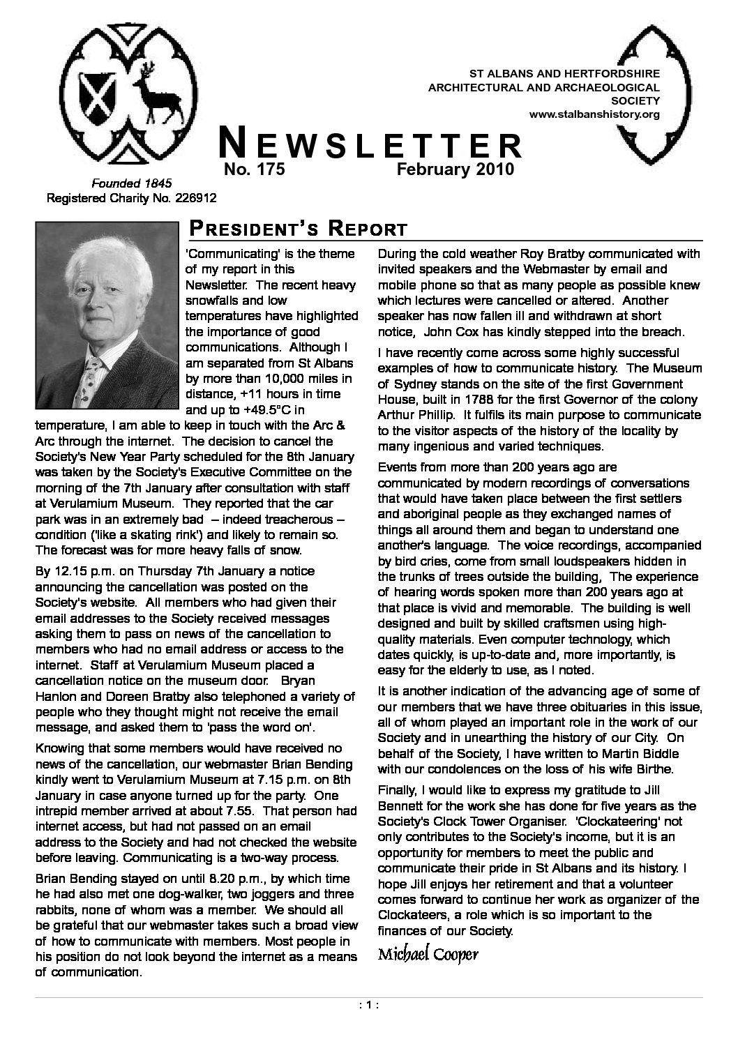 2010 Newsletters