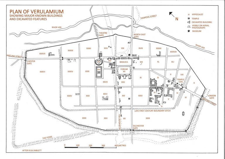 Map of Verulamium | Rosalind Niblett & St Albans Museums